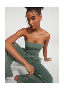 Chunky Knit Crop Top | Sage Green