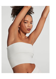 Chunky Knit Crop Top | White