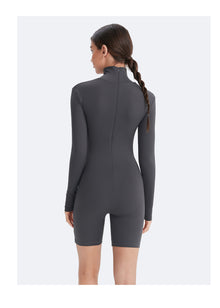 Classic Long Sleeve Romper | Slate Gray