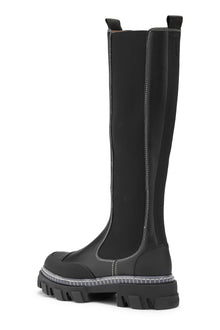 Cleated High Chelsea Boots | Black (V1)