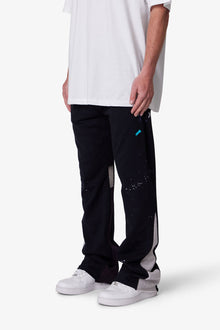 Contrast Bootcut Sweatpants | Black