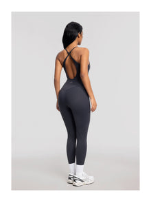 Contrology Crossback Bodysuit | Charcoal