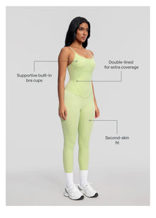 Contrology Crossback Bodysuit | Cool Matcha