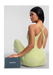 Contrology Crossback Bodysuit | Cool Matcha