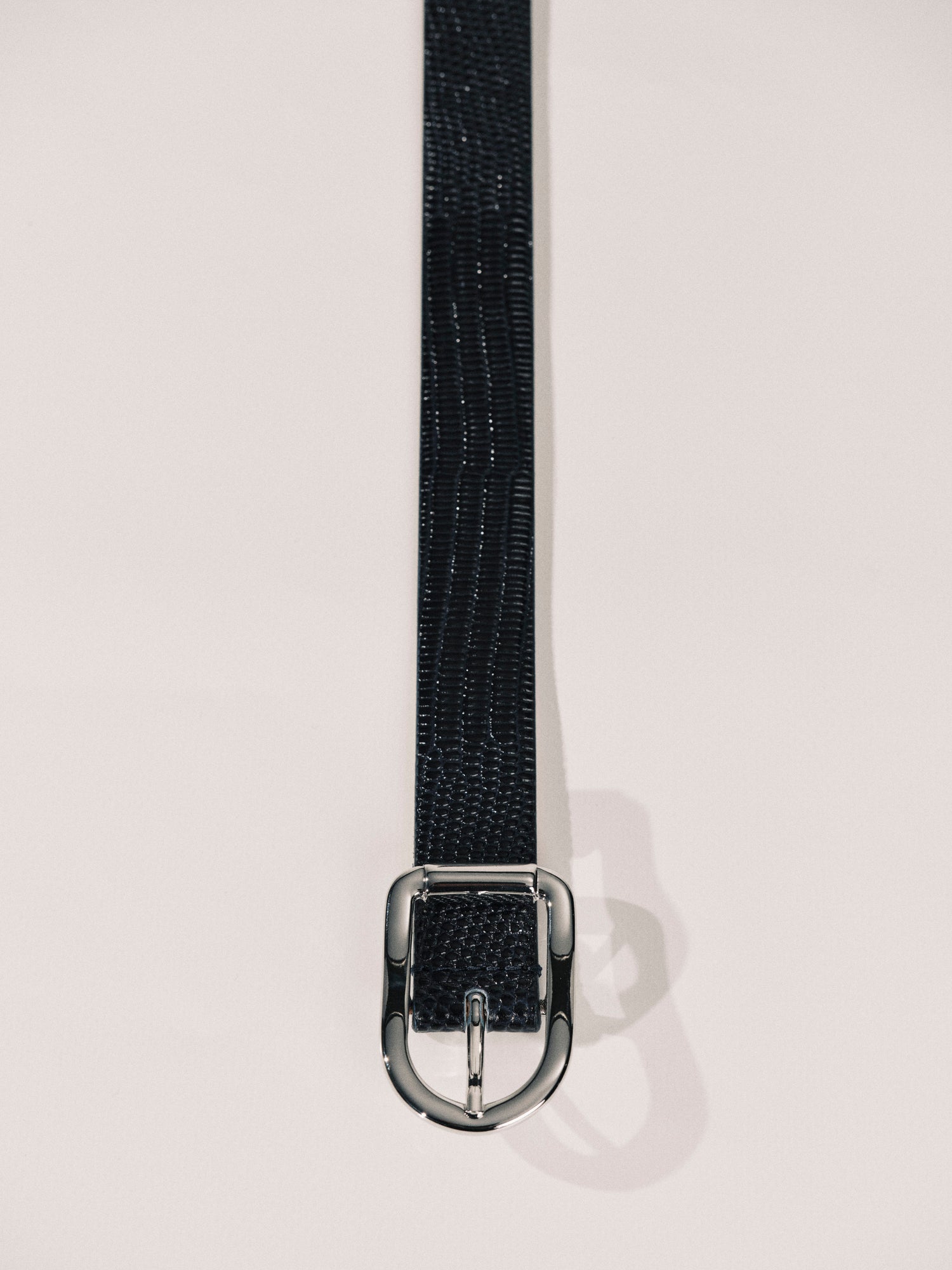 Mija Belt | Lizard Navy & Silver
