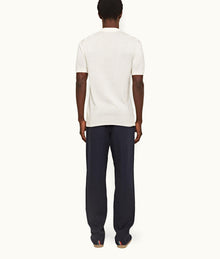 Cornell Linen Tapered Leg Washed Linen Trousers | Night Iris