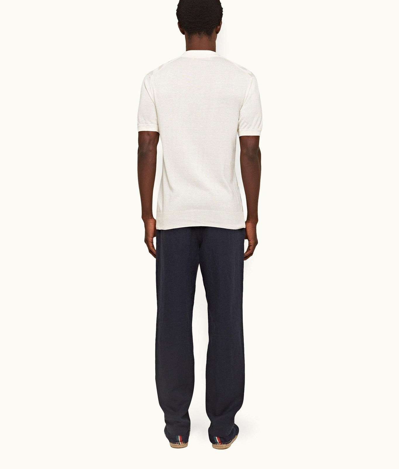 Cornell Linen Tapered Leg Washed Linen Trousers | Night Iris