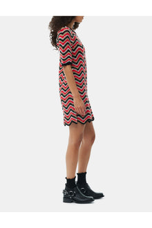 Cotton Crochet Mini Dress | Racing Red