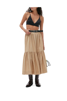 Cotton Poplin Maxi Flounce Skirt | Curds and Whey
