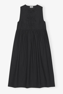 Cotton Poplin Midi Dress | Black (V1)