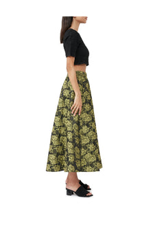 Cotton Poplin O neck Cropped Smock Top | Black