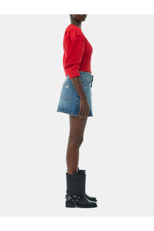 Cotton Poplin Smock Blouse | Racing Red