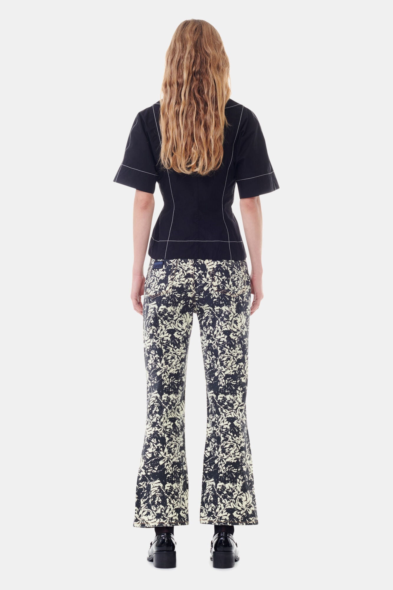 Cotton Poplin Wrap Blouse | Black