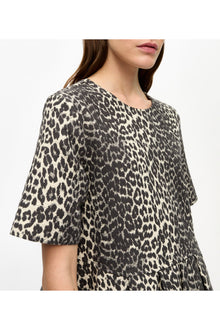 Cotton Tweed Mini Dress | Leopard