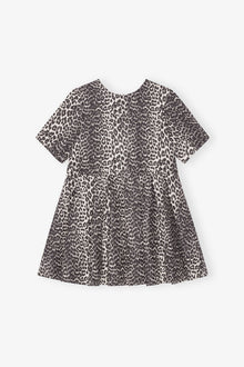 Cotton Tweed Mini Dress | Leopard