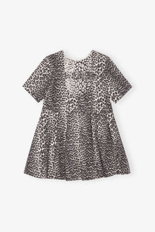 Cotton Tweed Mini Dress | Leopard