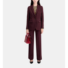 Crepe Suit Jacket | Women | Burgundy