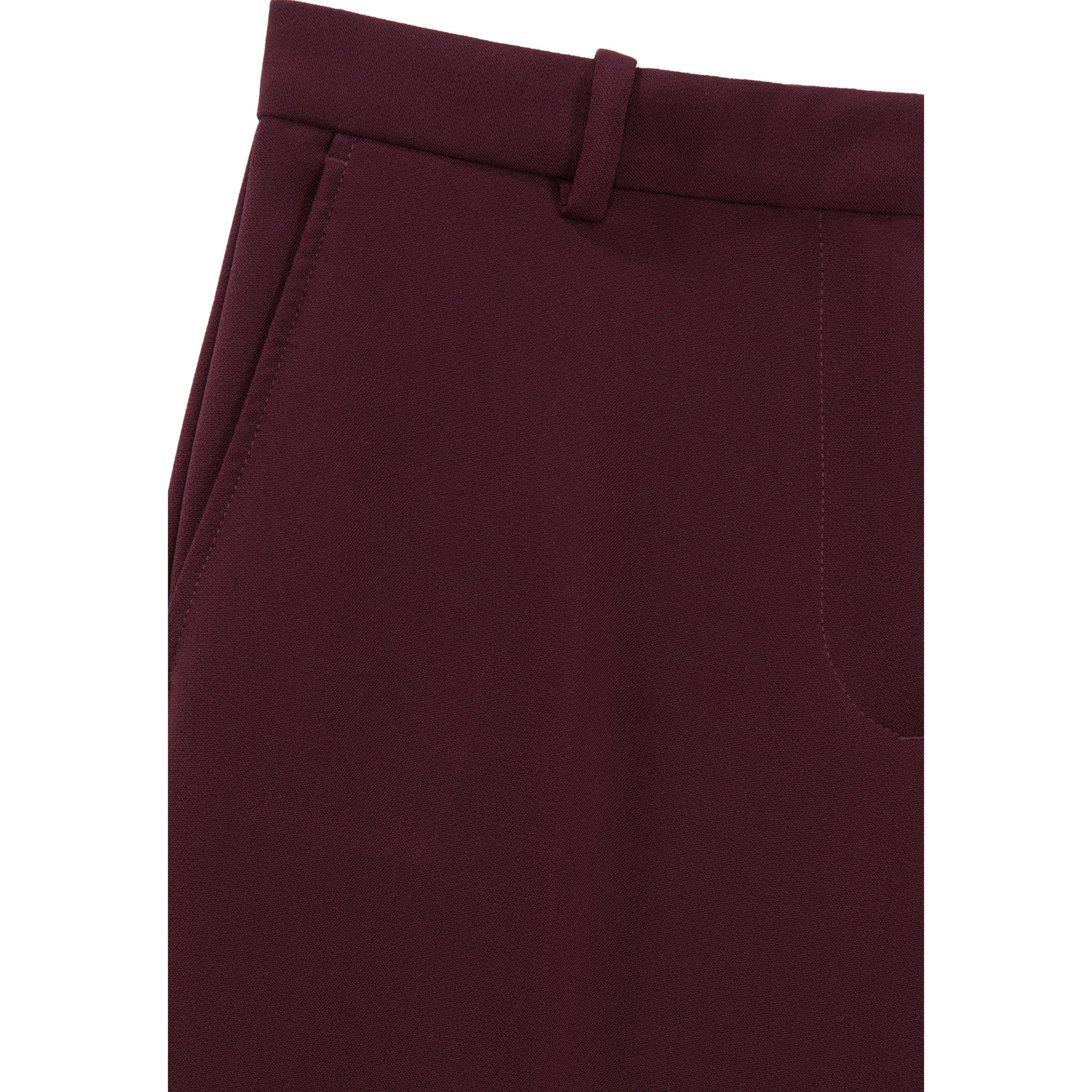 Crepe Suit Trousers | Women | Burgundy