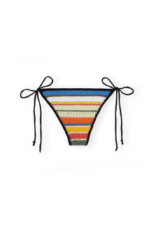 Crochet String Bikini Bottom | Beach Stripe Multi