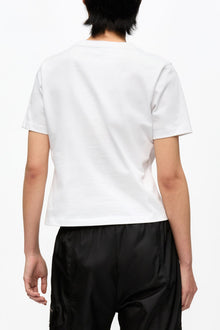 Cropped Heart T Shirt | Bright White
