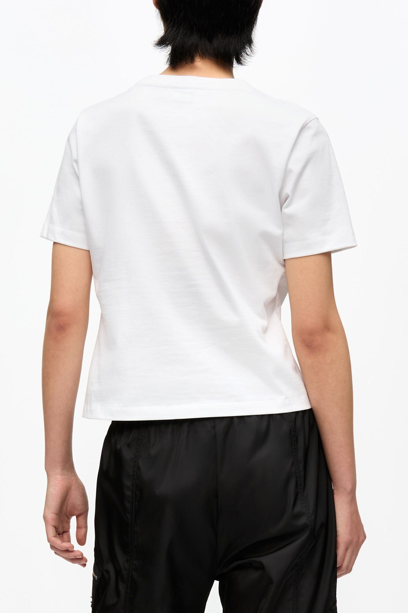 Cropped Heart T Shirt | Bright White