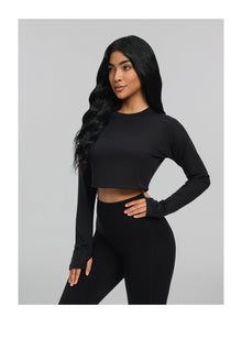 Cropped Long Sleeve | Black