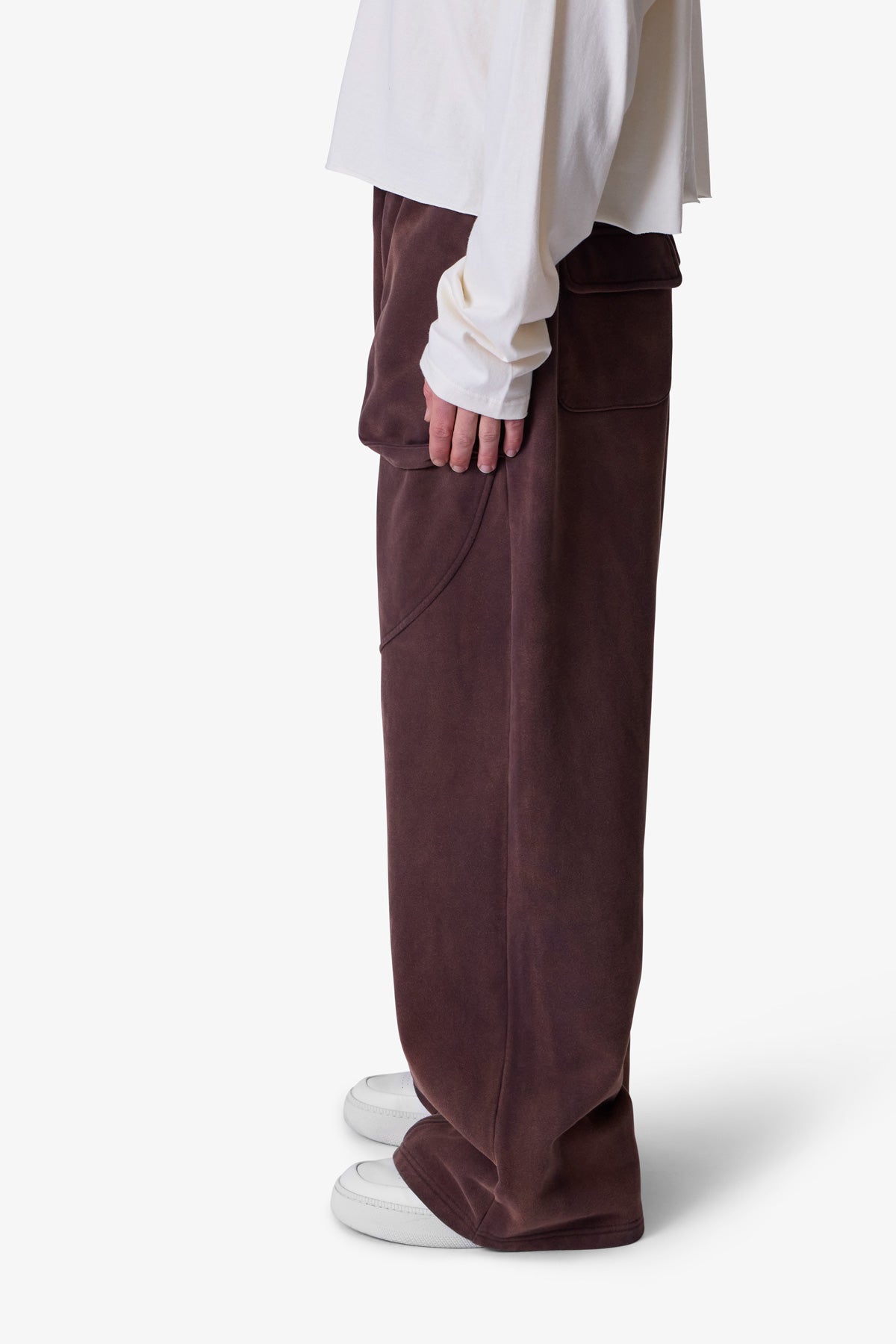 Cross Seamed Sweatpants | Washed Brown