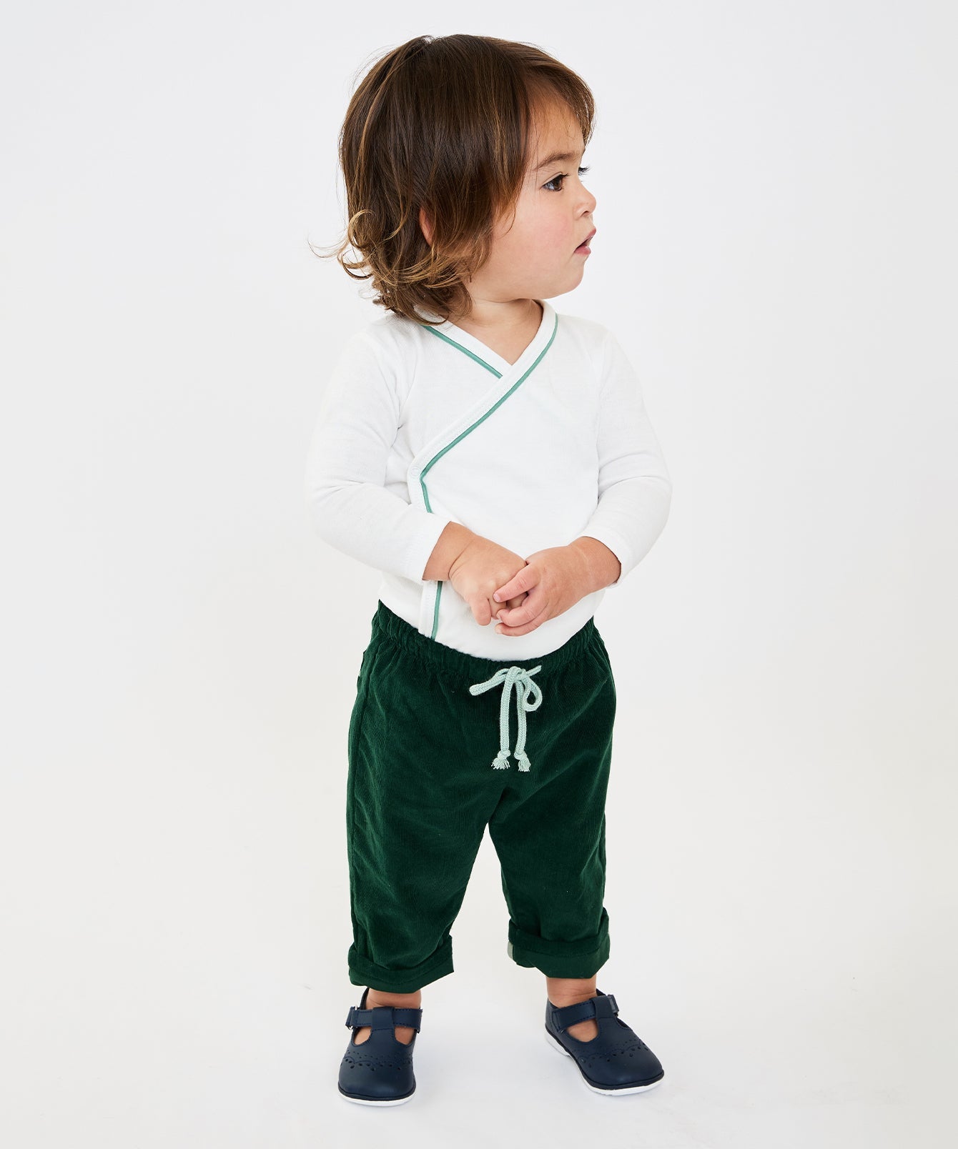 Kids Unisex | Crossbody One-Piece | White/Green