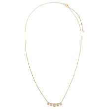  Lab Grown Diamond Emerald Bezel Curved Bar Necklace 14K - Adina's Jewels