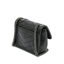 Saint Laurent | Pre-Owned Micro Crinkled Leather Niki Airpods Case with Chain | Black