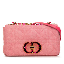 Dior | Pre-Owned Medium Denim Macrocannage Caro Bag | Pink
