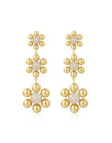 Daisy Statement Earrings | Gold