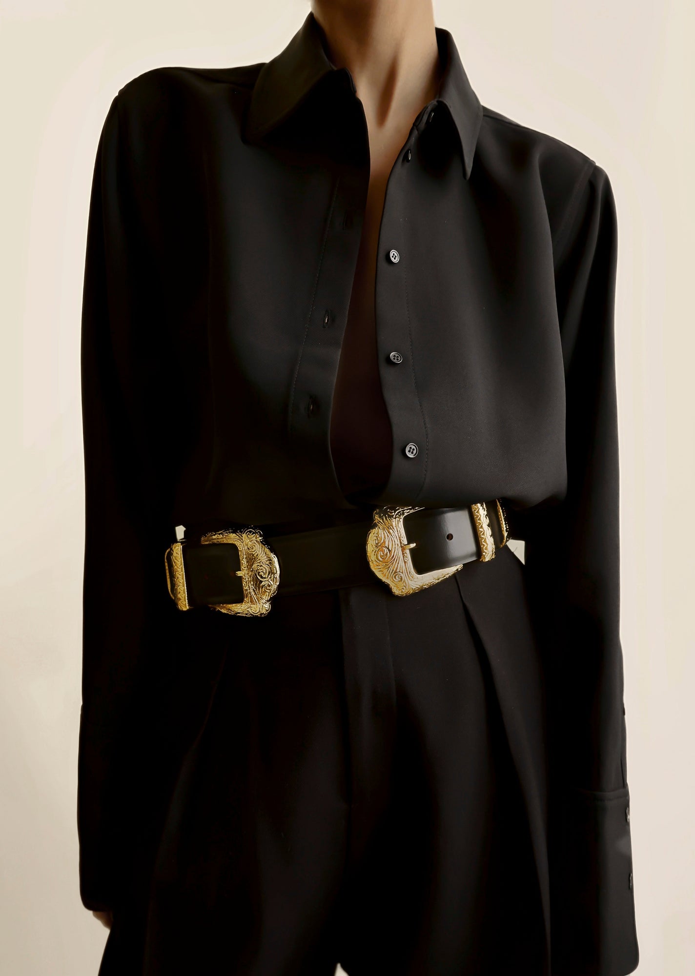 Midas Belt | Black & 24K Gold