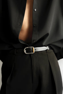 Mija Mixed Metal Belt | Grey