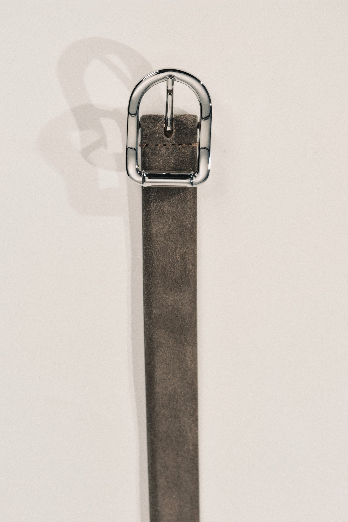 Mija Belt | Dark Grey Suede & Silver