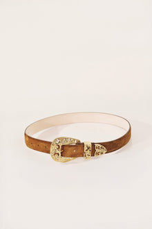 Versailles Suede Belt | Ochre & Gold