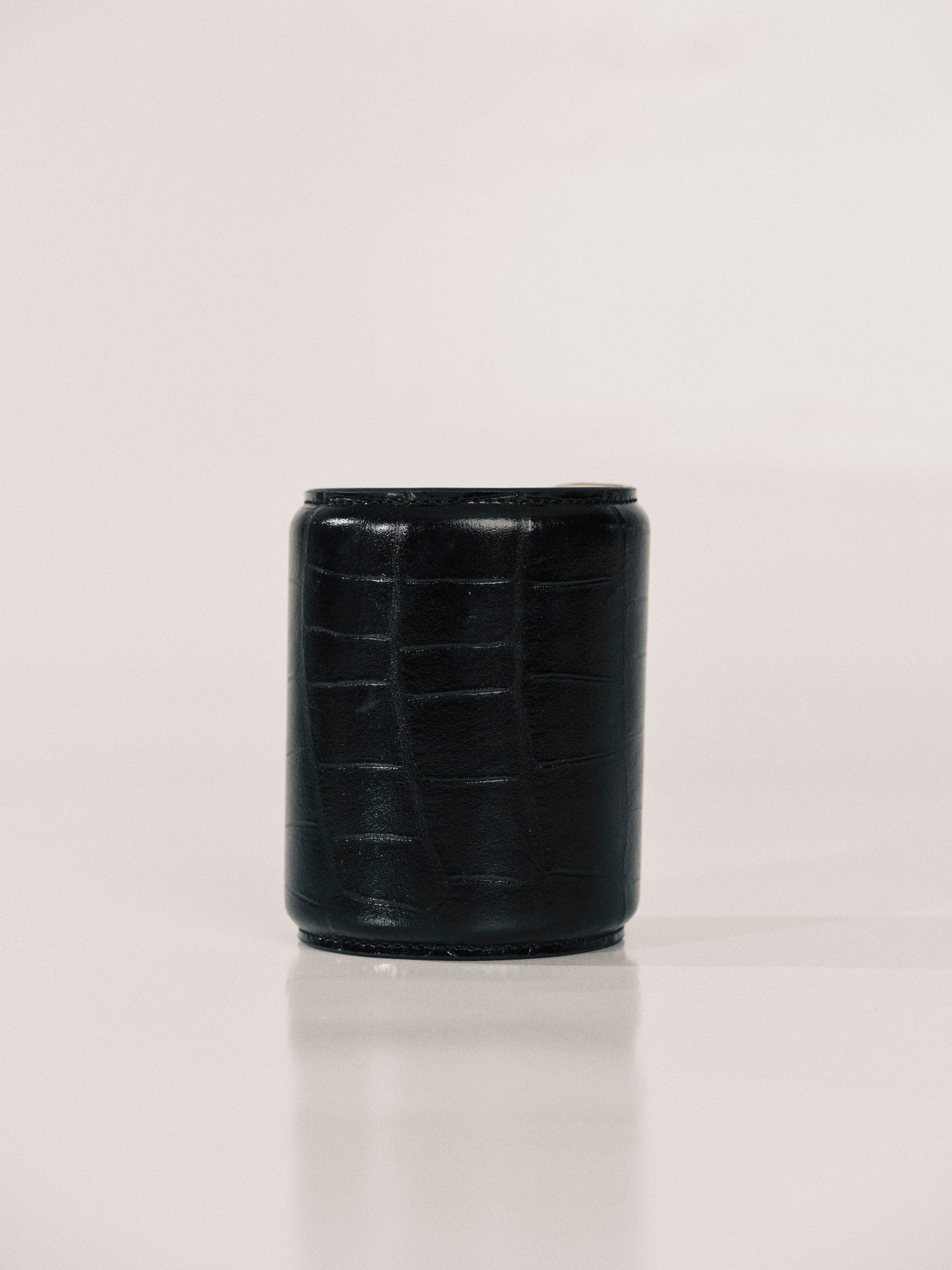 Tall Black Croco Cuff | Black Croco