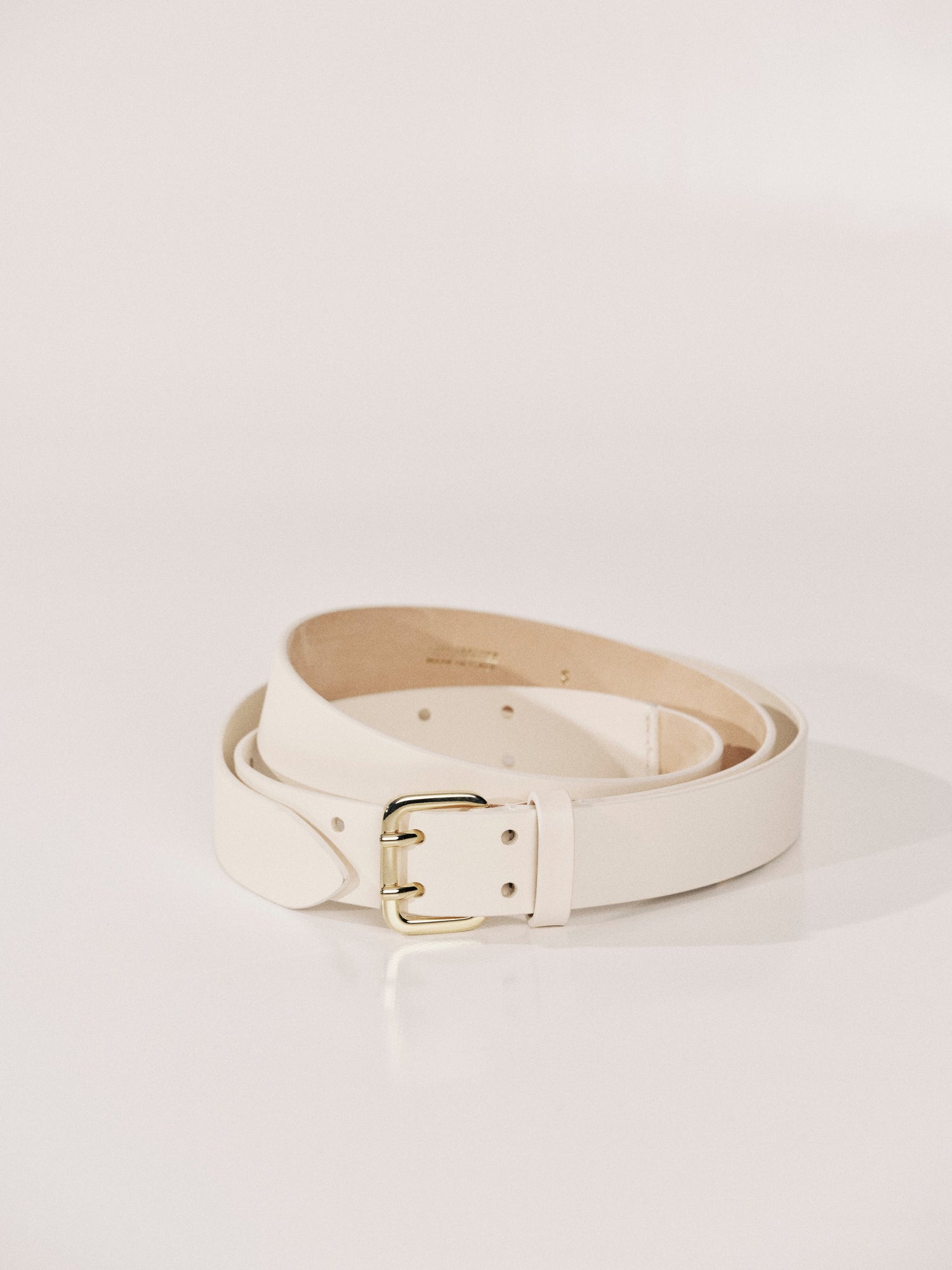 Mini Hutch X-Long Belt | Ivory & 24K Gold
