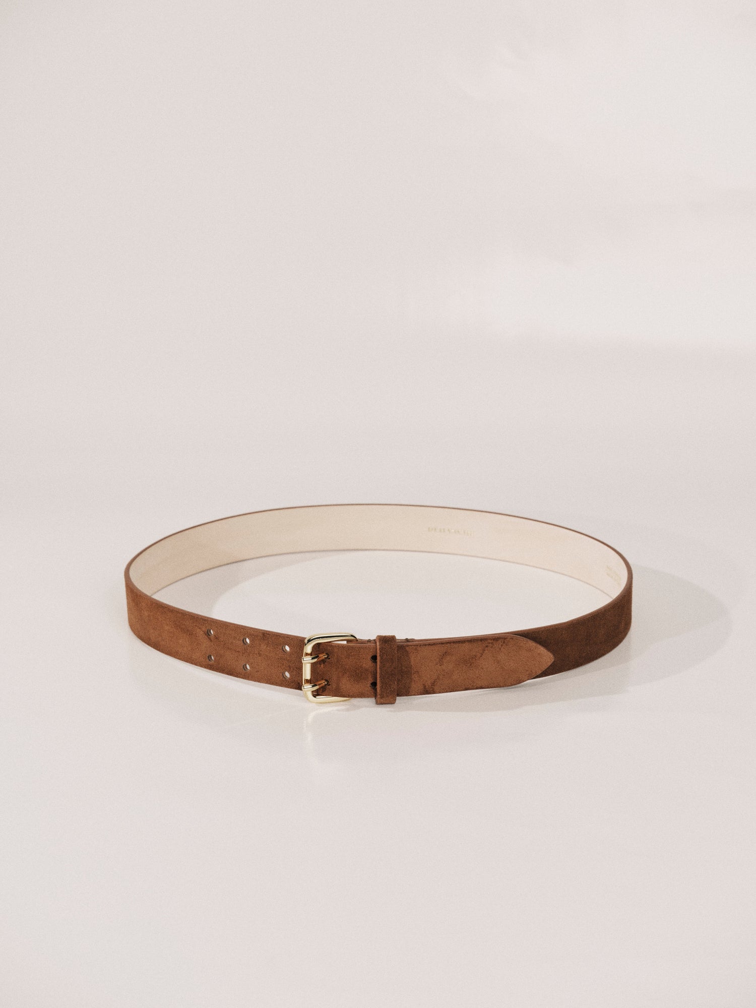 Mini Hutch Suede Belt | Sienna & 24K Gold