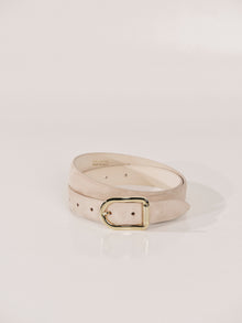 Mija Suede Belt | Blush & 24K Gold