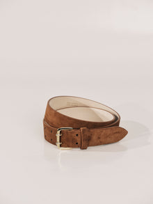 Mini Hutch Suede Belt | Sienna & 24K Gold