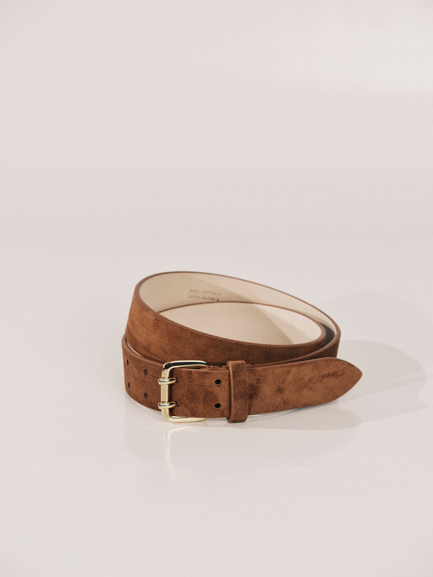 Mini Hutch Suede Belt | Sienna & 24K Gold