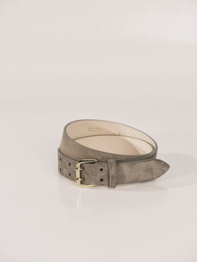 Mini Hutch Suede Light Belt | Grey & 24K Gold