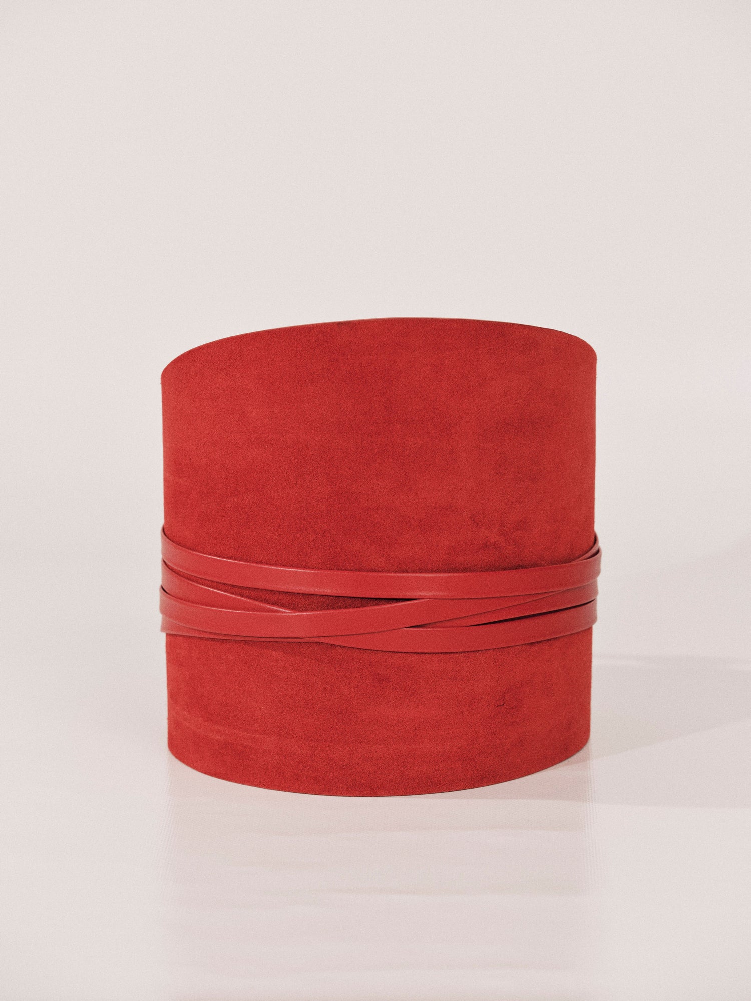 Undone Corset Belt | Poppy Red Suede