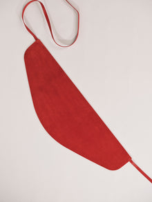 Undone Corset Belt | Poppy Red Suede