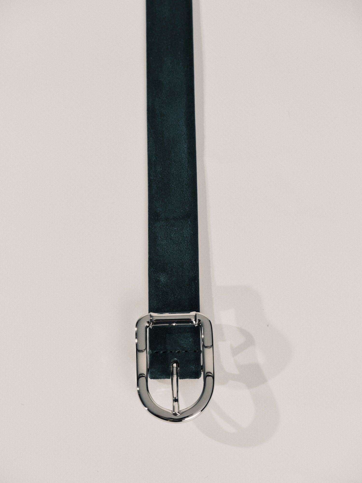 Mija Suede Belt | Deep Emerald & Silver