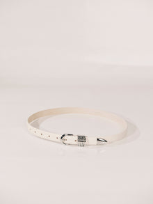 Mini Hollyhock Belt | Ivory & Silver