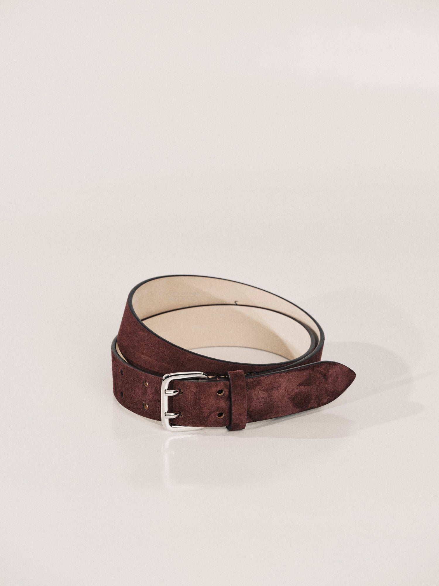 Mini Hutch Suede Belt | Garnet & Silver