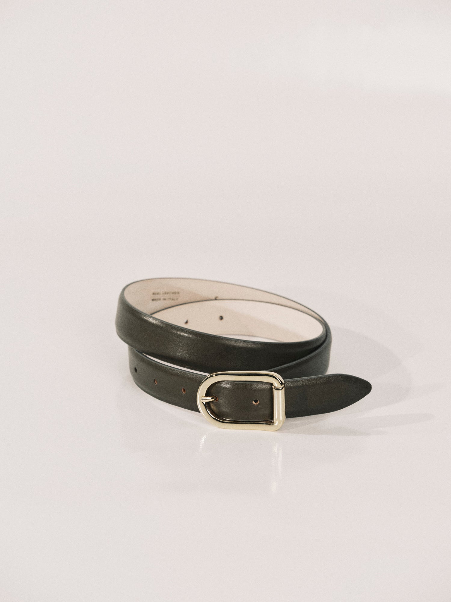 Mija Belt | Olive & 24K Gold