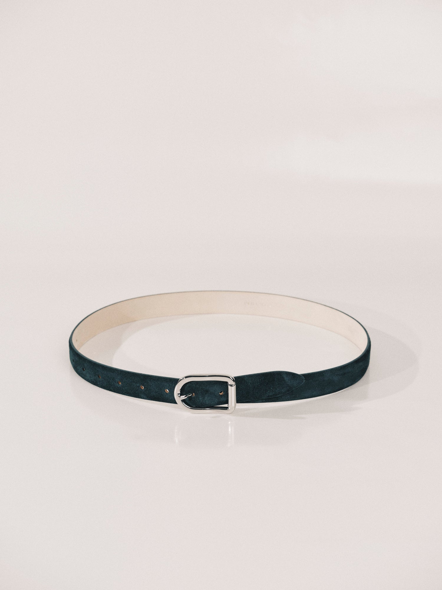 Mija Suede Belt | Deep Emerald & Silver